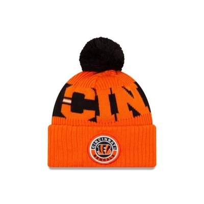 Orange Cincinnati Bengals Hat - New Era NFL Alternate Cold Weather Sport Knit Beanie USA9726051